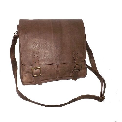 BORSA A TRACOLLA UOMO IN VERA PELLE ARTIGIANALE, MOD:GIVE - VINTAGE NABUK