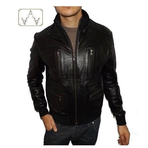 GIACCA DA UOMO ARTIGIANALE, MOD: GIUBBOTTO IN PELLE - ZAR-NERO