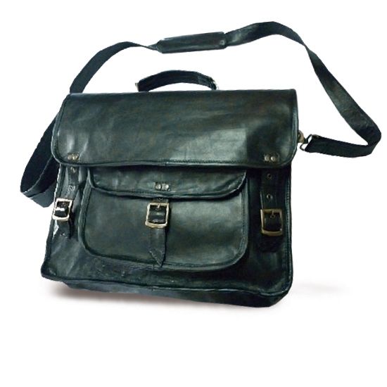 BORSA STILE MESSENGER DA UOMO IN VERA PELLE, MOD: FABIAN -NERA