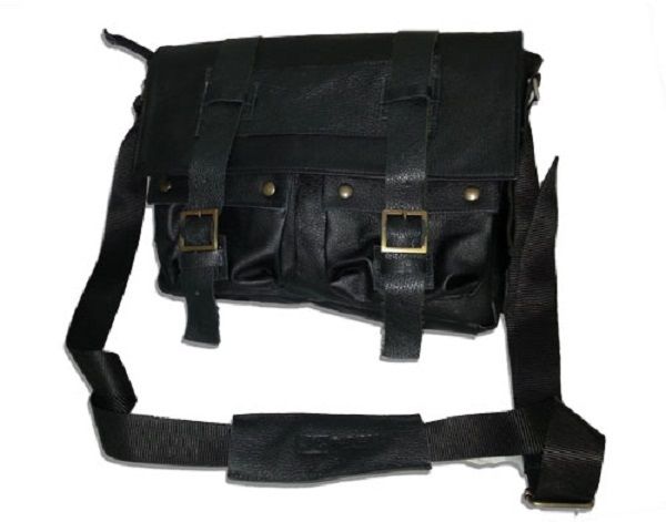 MESSENGER UOMO IN PELLE VITELLO, MOD: BORSA A TRACOLLA - STAFF-NERO BIS