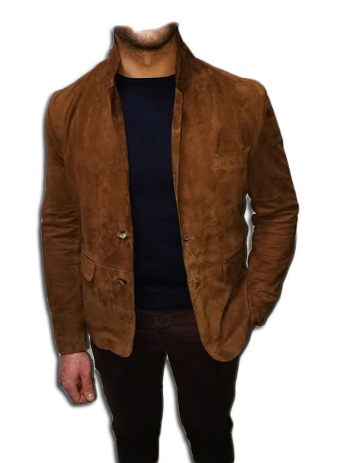 GIUBBINO DA UOMO IN PELLE SCAMOSCIATA NICOL - CAMOSCIO CAMEL