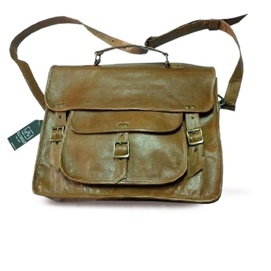 BORSA STILE MESSENGER DA UOMO IN VERA PELLE, MOD: FABIAN-COGNAC