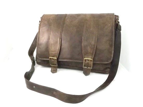 BORSA DA UOMO A TRACOLLA IN VERA PELLE, MOD: DOUBLE- RODEO