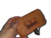 PORTATABACCO IN VERA  PELLE PORTA CARTINE, FILTRI CON INCISIONE MARLBORO