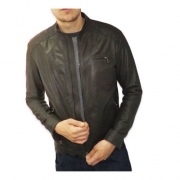 GIACCA DA UOMO ARTIGIANALE, MOD: GIUBBINO IN PELLE - ALEX-GRIGIO