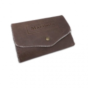 PORTATABACCO IN PELLE PORTA CARTINE FILTRI CON RICAMO MOD.MARLBY NUBUCK