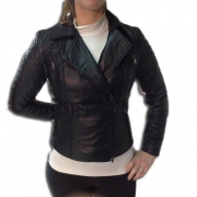 GIUBBINO DA DONNA  IN VERA PELLE  MODELLO - BIKER 015