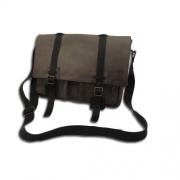 MESSENGER UOMO IN PELLE VITELLO VINTAGE, MOD: BORSA  COLORE GRIGIO E NERO