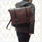 ZAINO  IN VERA PELLE ARTIGIANATO ITALIANO MOD:DOUBLE - 2COLOUR